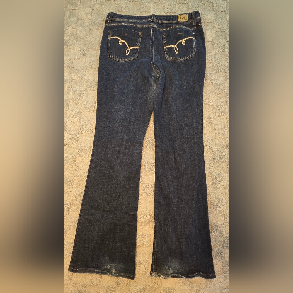 VTG LEI Sophia Hiphugger Flare Jeans Womens 13 Denim Low Rise ❤️Preloved - Picture 2 of 12